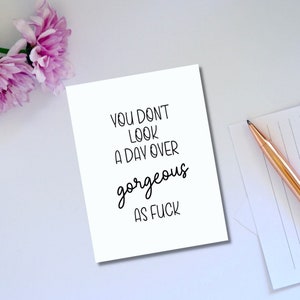 Printable Birthday Card Funny Gorgeous Birthday Card Instant Download Digital Download Sarcastic Birthday Card Funny Birthday For Her