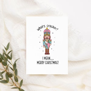 Cartão engraçado imprimível do Nutcracker de <br> Entrega Rápida? Download instantâneo | Cartão de Natal engraçado do Nutcracker de <br> Entrega Rápida? Feliz Natal | Cartão de Natal da chalaça | Cartão de férias