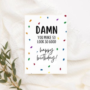 Druckbare Karte zum 50. Geburtstag | Sofort Download | Lustige Geburtstagskarte | Verdammt You Make 50 Look So Good Karte | Lustige Karte für Sie Ihn