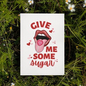 Printable Give Me Some Sugar Card | Instant Download | Naughty Dirty Card | Naughty Valentines Card | Dirty Valentine&#39;s Card | Valentines