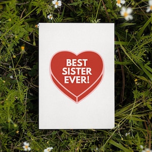 Best Sister Ever Card | Mother's Day Card | Sister Card | Card For Sister | Happy Birthday Day | Birthday Card For Sister | Card For Her