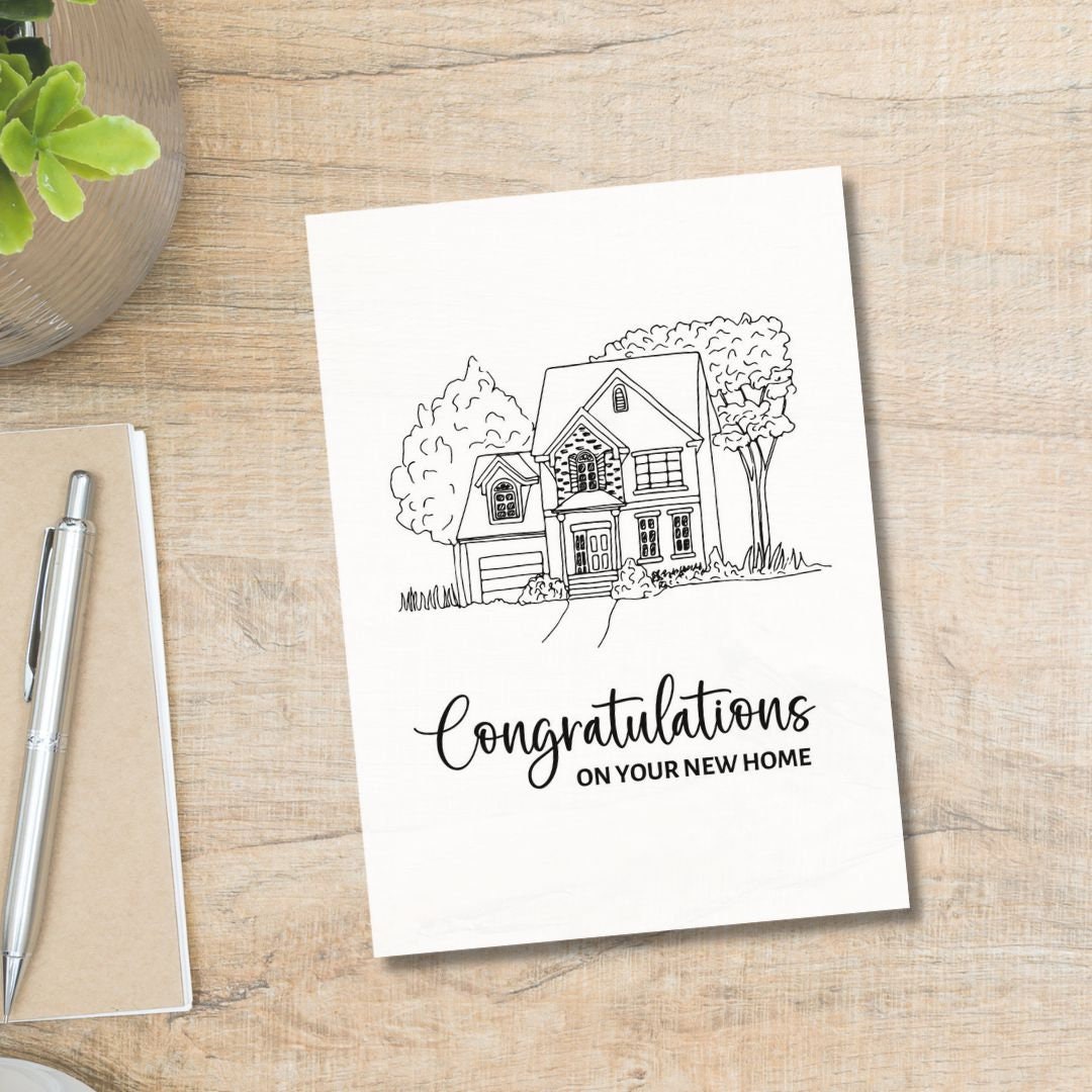 Printable Congratulations on Your New Home Card New Home Card House