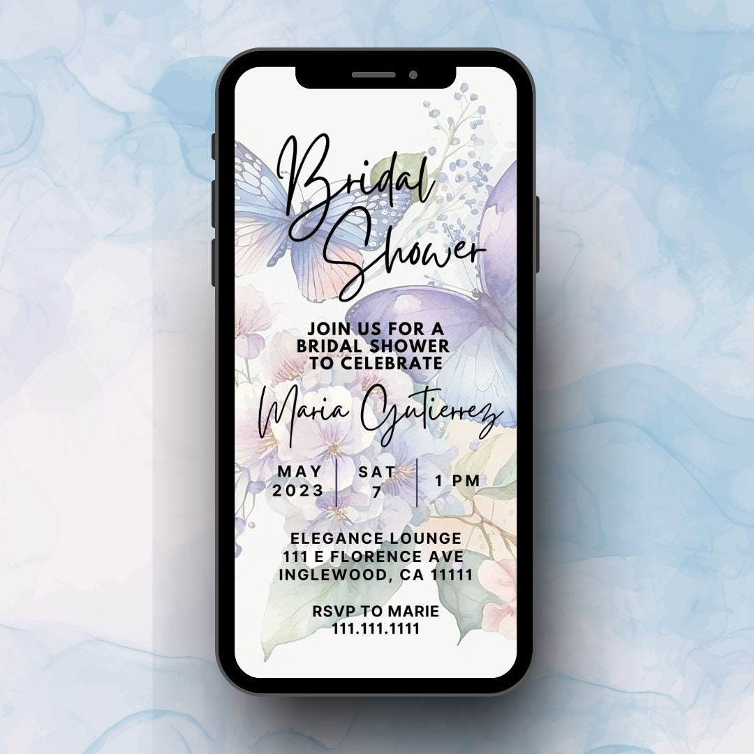 Bridal Shower Digital Invitation Canva Editable Template - Etsy