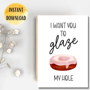 Imprimible Quiero que glasees mi tarjeta de agujero Descarga instantánea Tarjeta sucia divertida Descarga digital Tarjeta de San Valentín Tarjeta de aniversario Cumpleaños