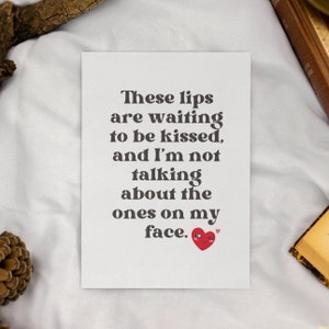 Printable Kiss Lips Card | Instant Download | Naughty Card | Dirty Valentine Card | Naughty Anniversary Card | Naughty Card Him Her