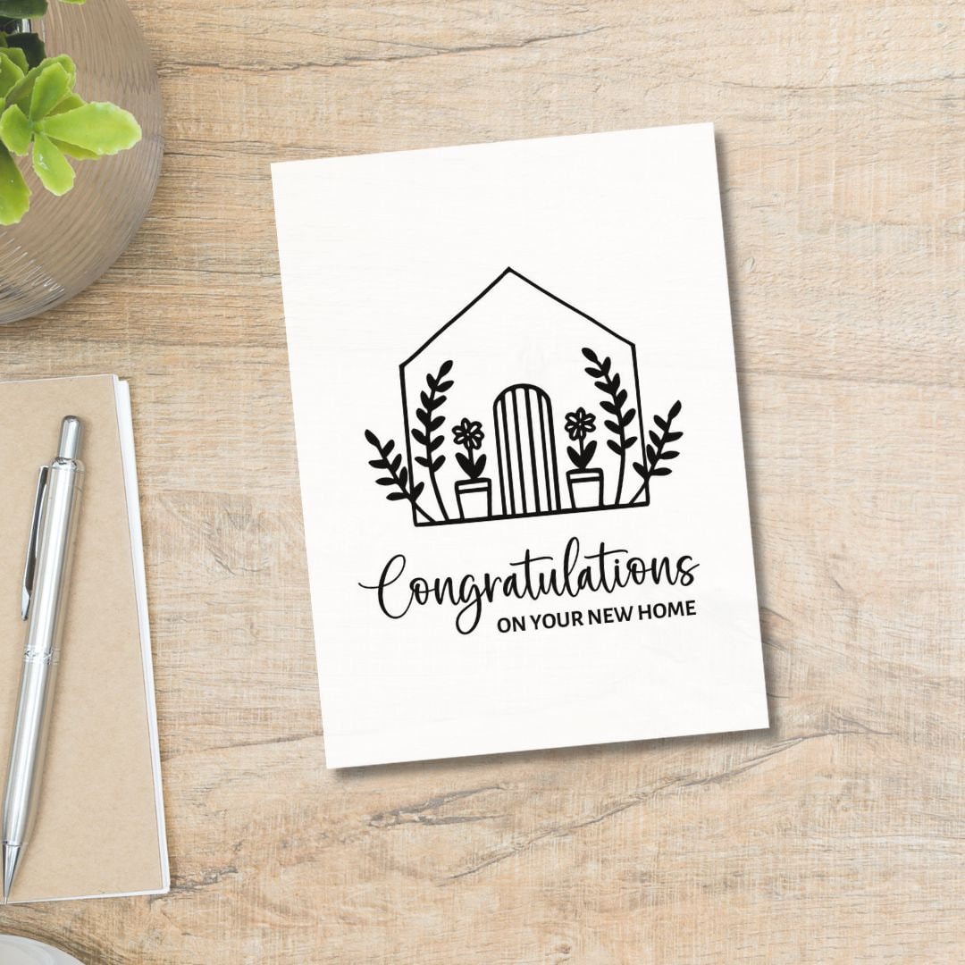 Printable Congratulations on Your New Home Card New Home Card House