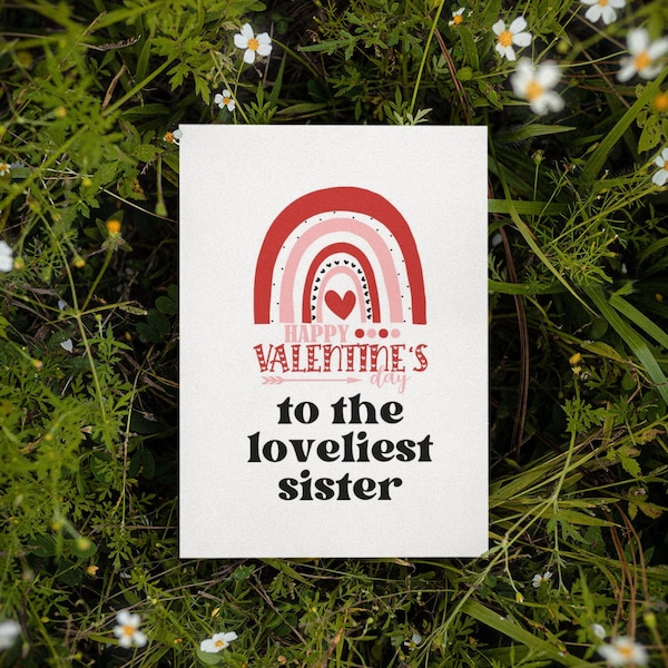 Printable Valentine Cards for Sister - Etsy