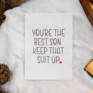 Printable You're The Best Son Card Instant Download Funny Son Card Digital Download Birthday Card Birthday Card For Him image 1