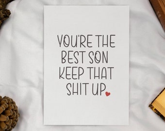 Printable You&#39;re The Best Son Card | Instant Download | Funny Son Card | Digital Download | Birthday Card | Birthday Card For Him