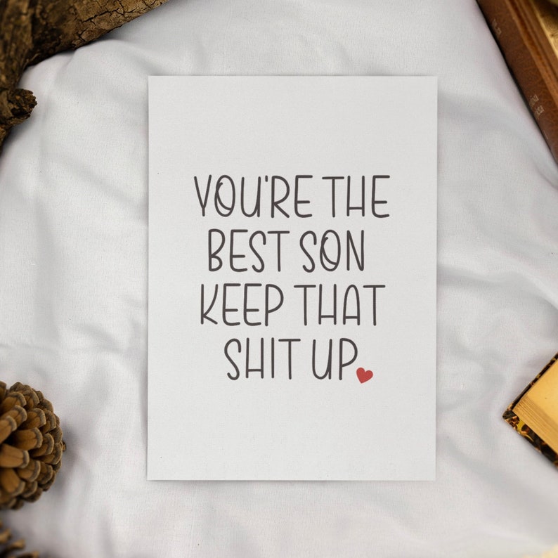 Printable You're The Best Son Card Instant Download Funny Son Card Digital Download Birthday Card Birthday Card For Him image 1