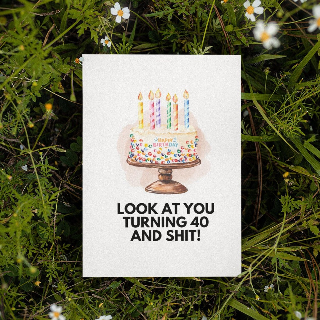 Printable 40th Birthday Card | Instant Download | Funny Birthday Card ...