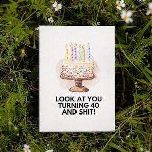 Carte imprimable 40e anniversaire | Téléchargement instantané | Carte d'anniversaire drôle | Carte d'anniversaire pour elle | Carte d'anniversaire pour lui | Anniversaire sarcastique