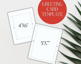 5x7 and 4x6 Greeting Card Templates Instant Download DIY Card Template Greeting Card Template Portrait Template Landscape Template