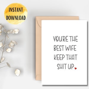 Vous êtes la meilleure carte de femme imprimable | Téléchargement instantané | Carte sale drôle | Téléchargement numérique | Carte d'anniversaire | Carte d'anniversaire pour elle
