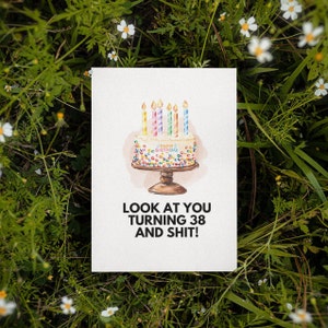 Printable 38th Birthday Card | Instant Download | Funny Birthday Card | Birthday Card For Her | Birthday Card For Him | Sarcastic Birthday