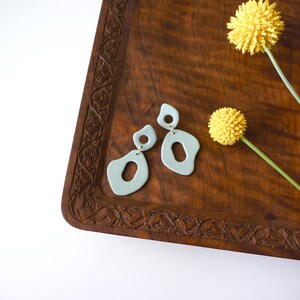 Edie | Robin | Textured Mod Organic | Polymer Clay Earrings | Statement Earrings | Summer