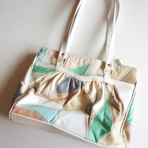 Sac à main patchwork pastel | sac à main vintage | style années 90 | A2K