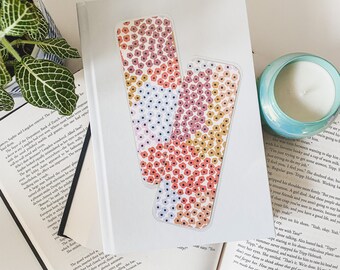 Bookmark | Laminated | Illustrated Bookmarks | Handmade Bookmarks | Reader Gift | Teacher Gift | Ditsy Floral | Floral | Colorful | Neutral
