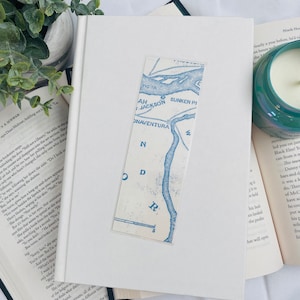 Bookmark | Laminated | Illustrated Bookmarks | Handmade Bookmarks | Reader Gift | Teacher Gift | Map Print | Blueprint | Abstract | Modern