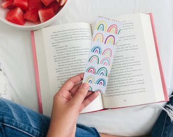 Bookmark | Laminated | Illustrated Bookmarks | Handmade Bookmarks | Reader Gift | Teacher Gift | Rainbow | Modern | Multicolored | For Kids