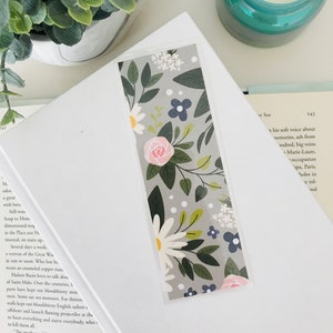 Bookmark | Laminated | Illustrated Bookmarks | Handmade Bookmarks | Bookworm Gift | Reader Gift | Teacher Gift | Moody | Floral | Preppy