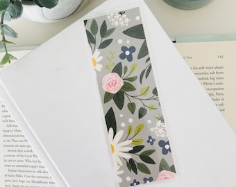 Bookmark | Laminated | Illustrated Bookmarks | Handmade Bookmarks | Bookworm Gift | Reader Gift | Teacher Gift | Moody | Floral | Preppy