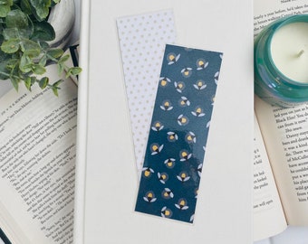 Firefly - Laminated Bookmark | Illustrated Bookmarks | Handmade Bookmarks | Reader Gift | Teacher Gift | Firefly Print | Animal Print | Navy