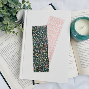 Bookmark | Laminated| Illustrated Bookmark | Handmade Bookmarks | Reader Gift | Teacher Gift | Nature Inspired | Floral Print | Cottage Core