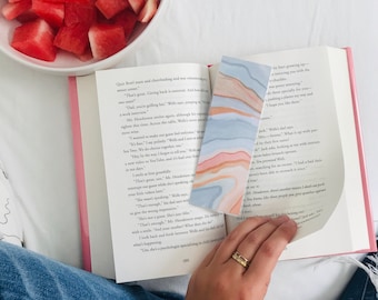 Bookmark | Laminated | Illustrated Bookmarks | Handmade Bookmark | Reader Gift | Teacher Gift | Watercolor | Geode | Gemstone | Abstract