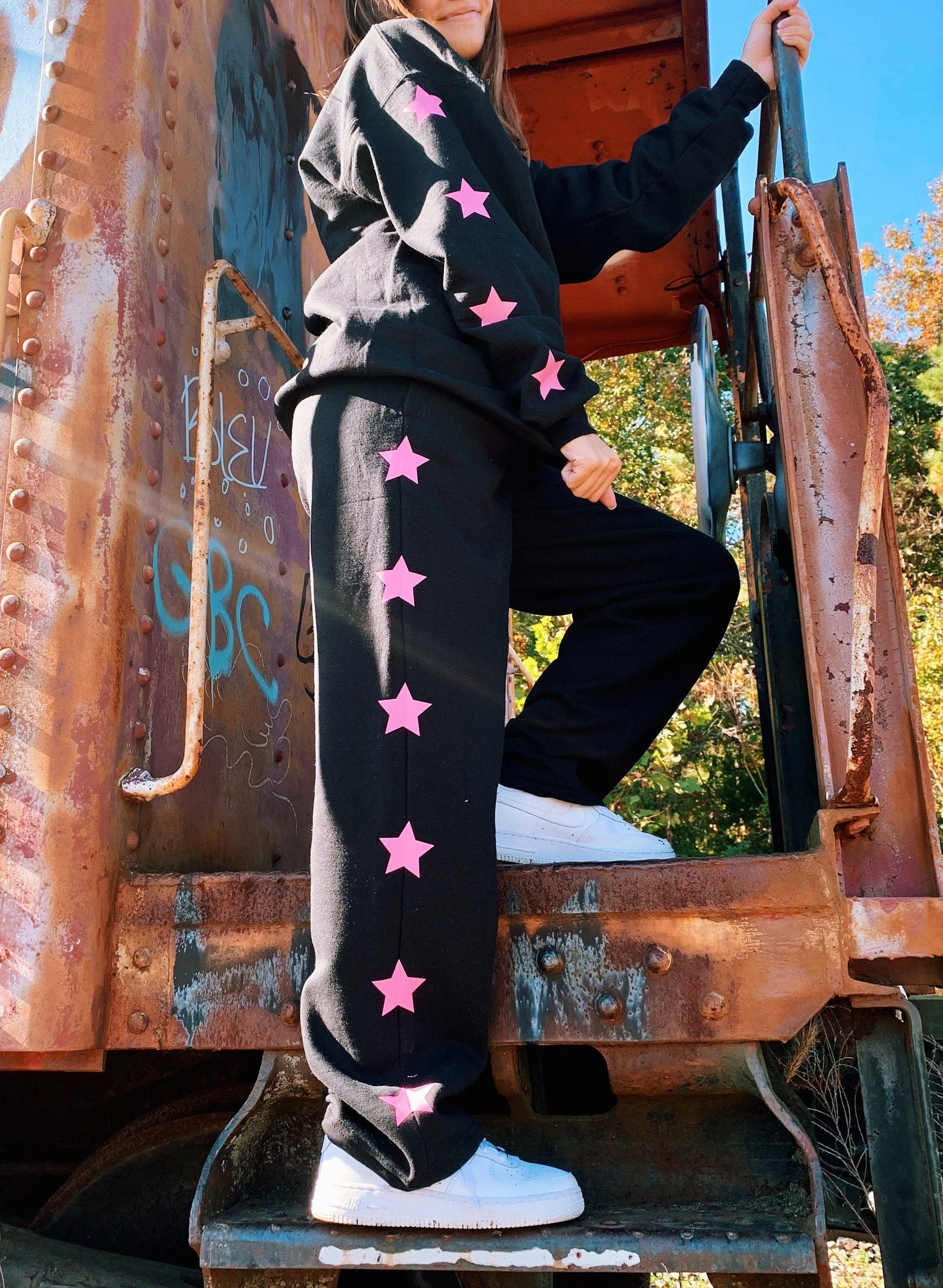 sweatpants with matching sweatshirt