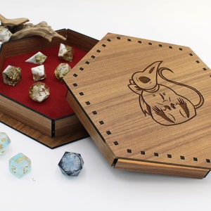 Laudna Dice Tray | Pâté De Rolo | Bells Hells | Critical Role | Dungeons and Dragons | D&D | Engraved Wood Dice Box | Handcrafted Geek Craft