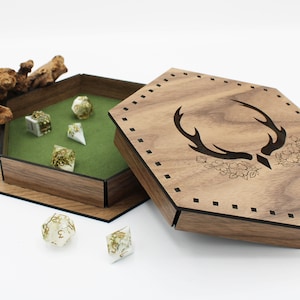 Keyleth Dice Tray | Druid | Vox Machina | Critical Role | Dungeons and Dragons | D&D | Engraved Wood Dice Box | Handcrafted Geek Craft