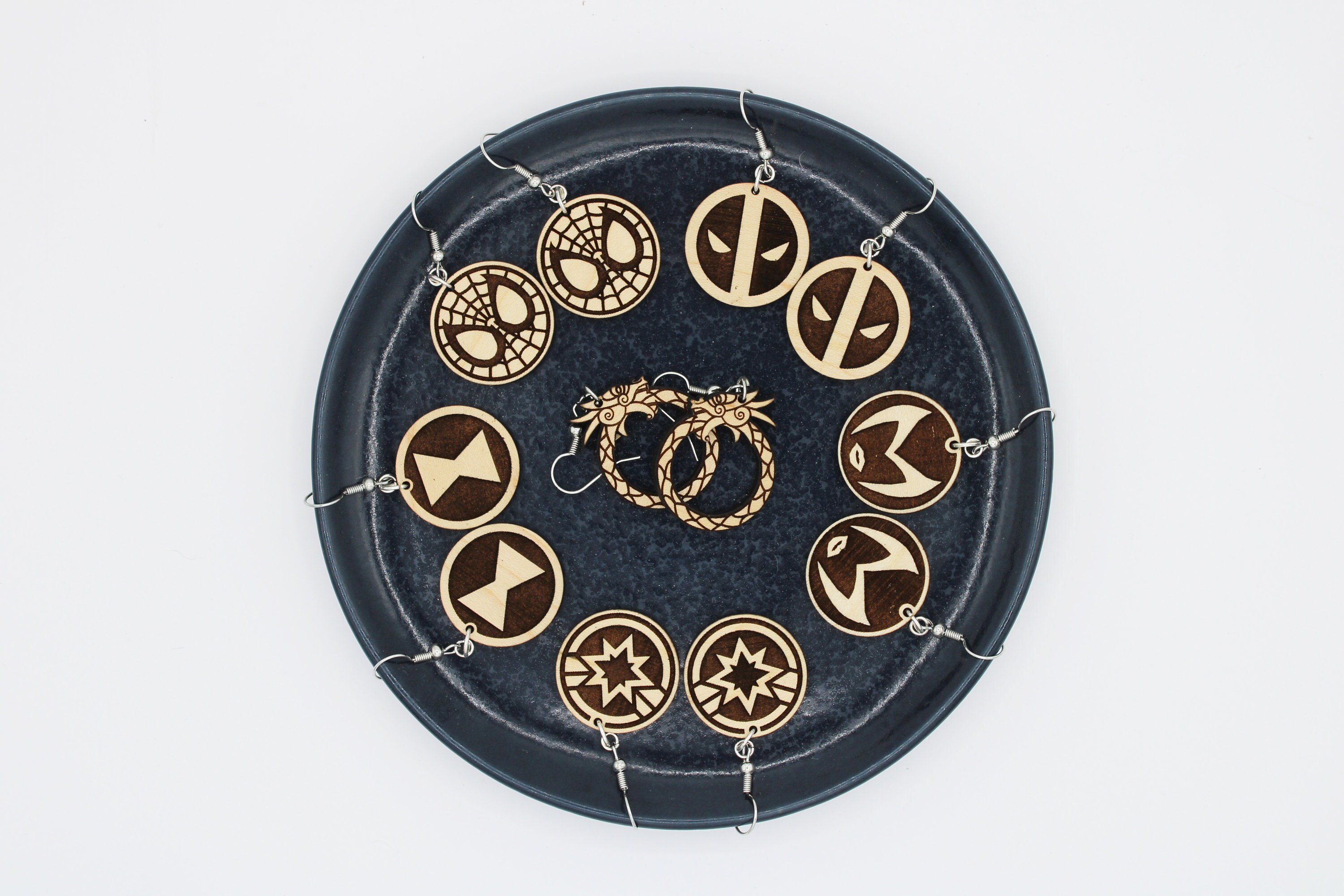 Jurassic Park Earrings Dinosaurs Engraved Wood Earrings Etsy