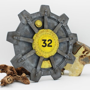 Fallout Handcrafted Miniature Door | Vault Door | Video Game | 3 Dimensional Framed Art | Scale Model Replica | Shadow Box Framed Art