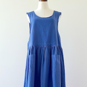 5 colors kitchen apron with pockets - vintage style japanese aprons plus size, side open design