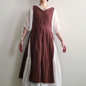 Pinafore Apron Plus Size, Viking Apron Dress, Halloween Chocolate, Black, Red, Navy image 1