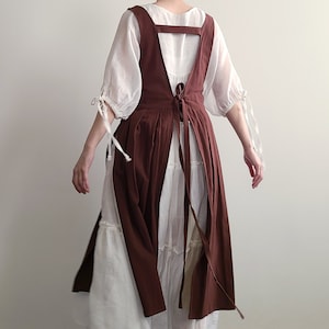 Pinafore Apron Plus Size, Viking Apron Dress, Halloween Chocolate, Black, Red, Navy image 4