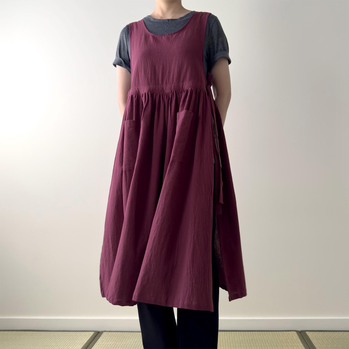 Vintage-style Japanese Apron: Cotton Cooking Smock With Pockets - Etsy
