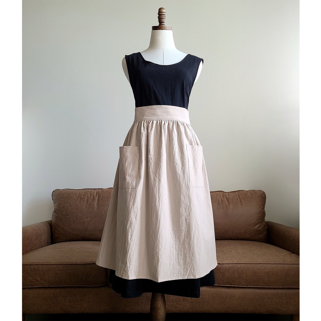 Half Apron With Pockets Victorian Style Half Aprons for Women, Beige - Etsy