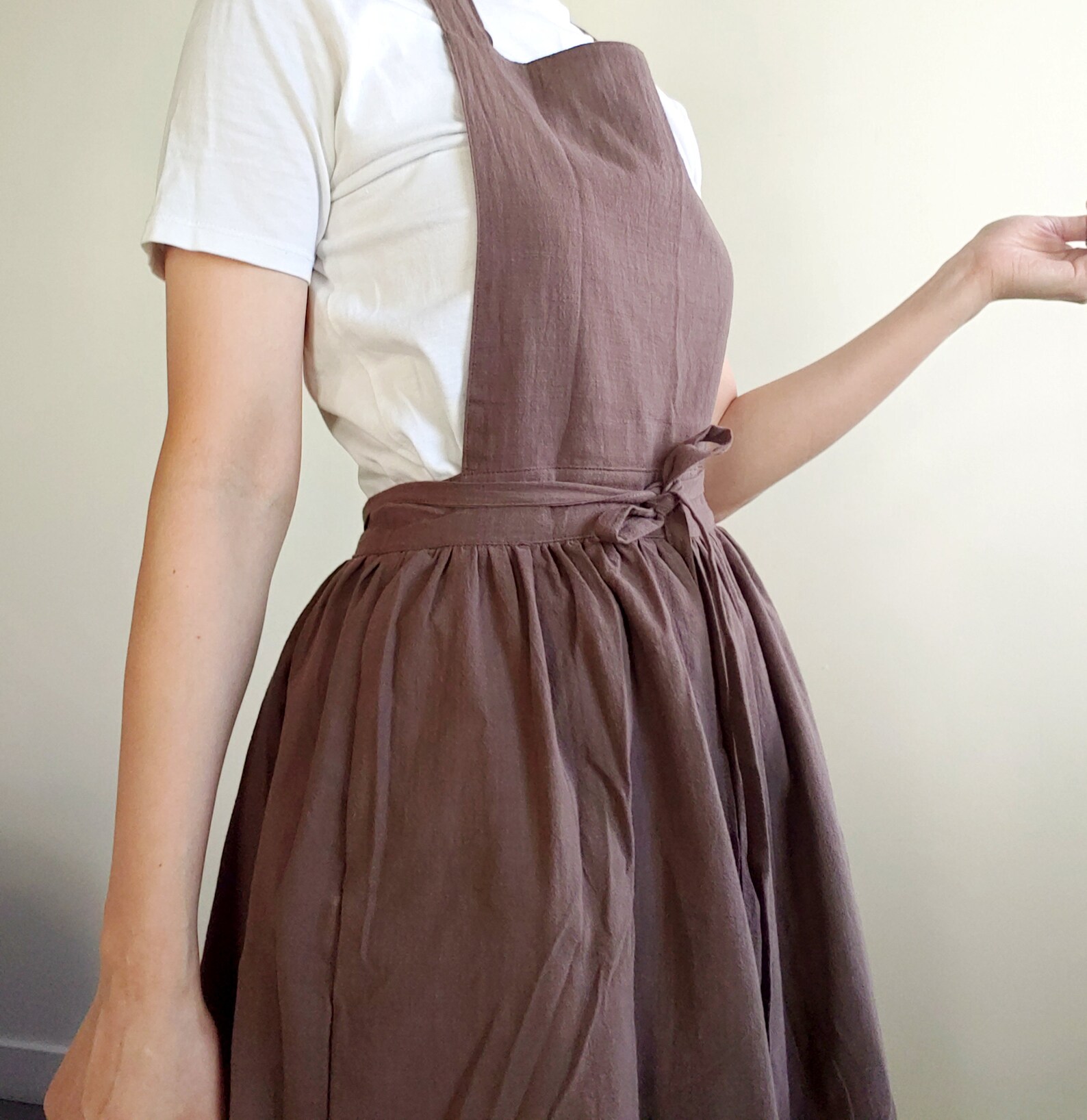 2 Colors Pinafore Apron Dress Vintage Style Garden Apron Etsy Australia