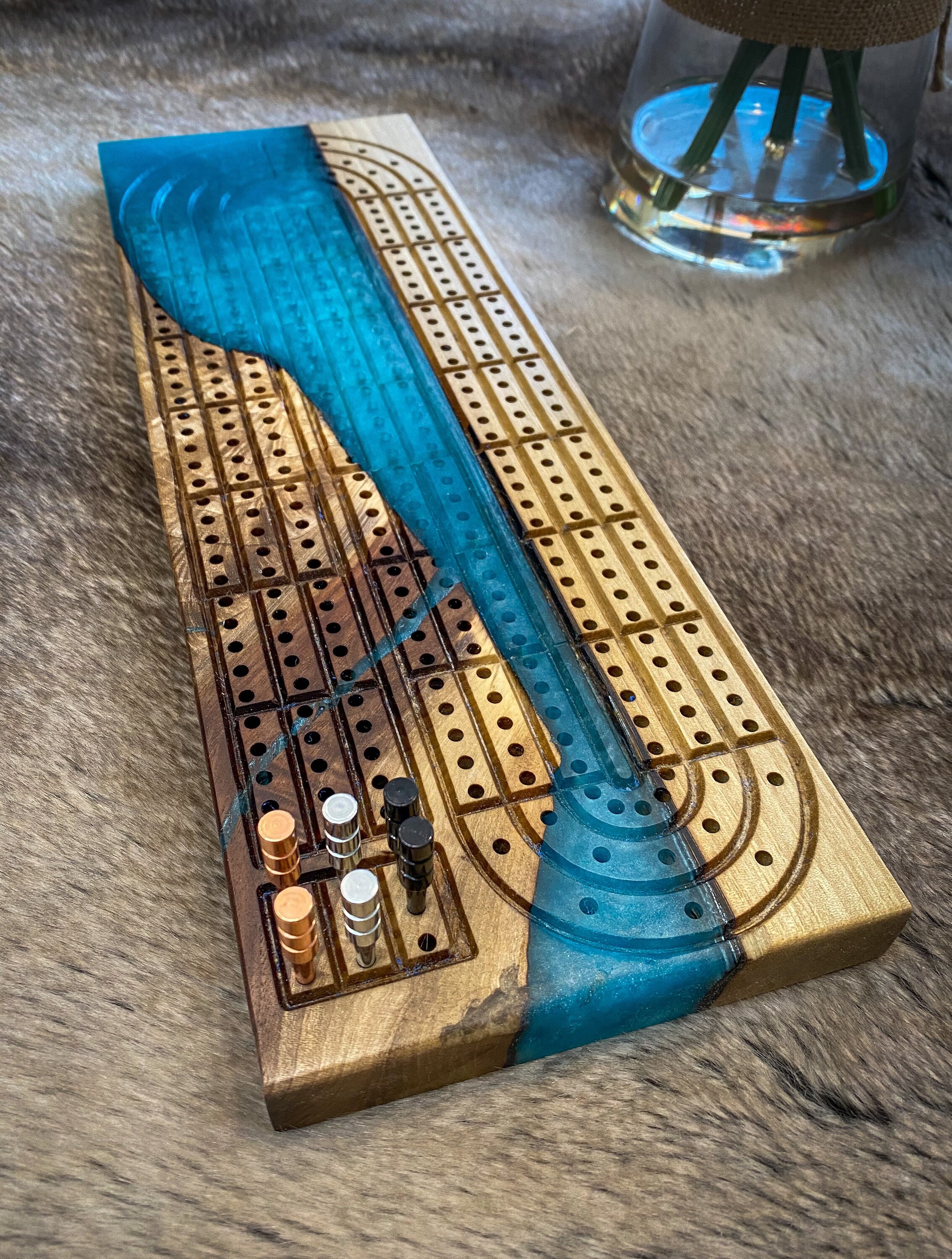 Custom Crib Boards with Walnut and Epoxy Resin Etsy