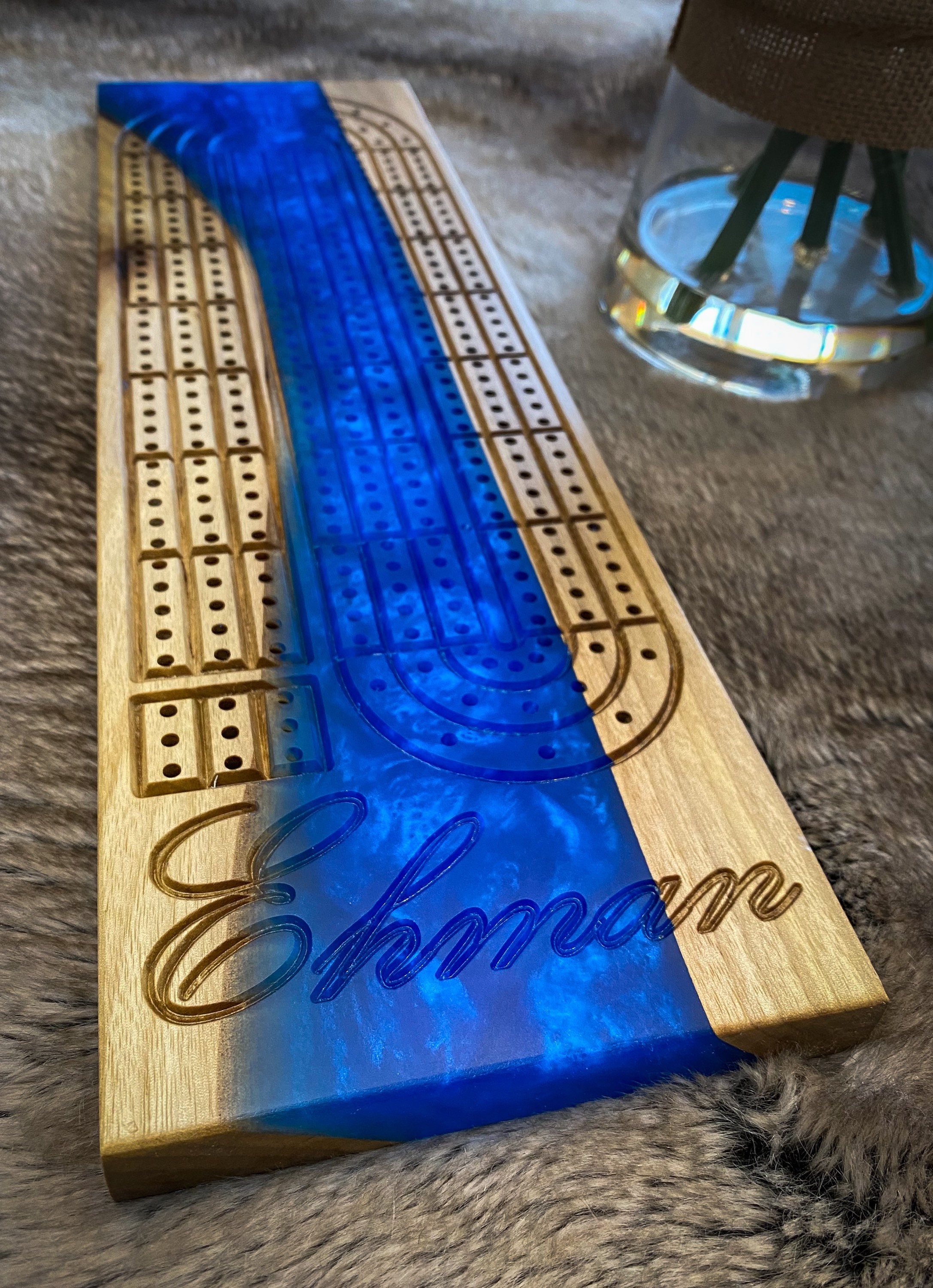 Custom Crib Boards with Walnut and Epoxy Resin Etsy