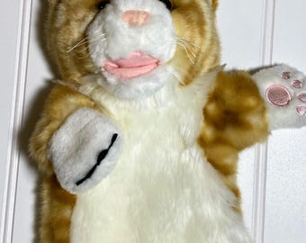 The Puppet Company Cat Hand Puppet Ginger Kitty Cat Long-Sleeves 14in Plush