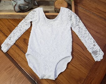girls ivory leotard