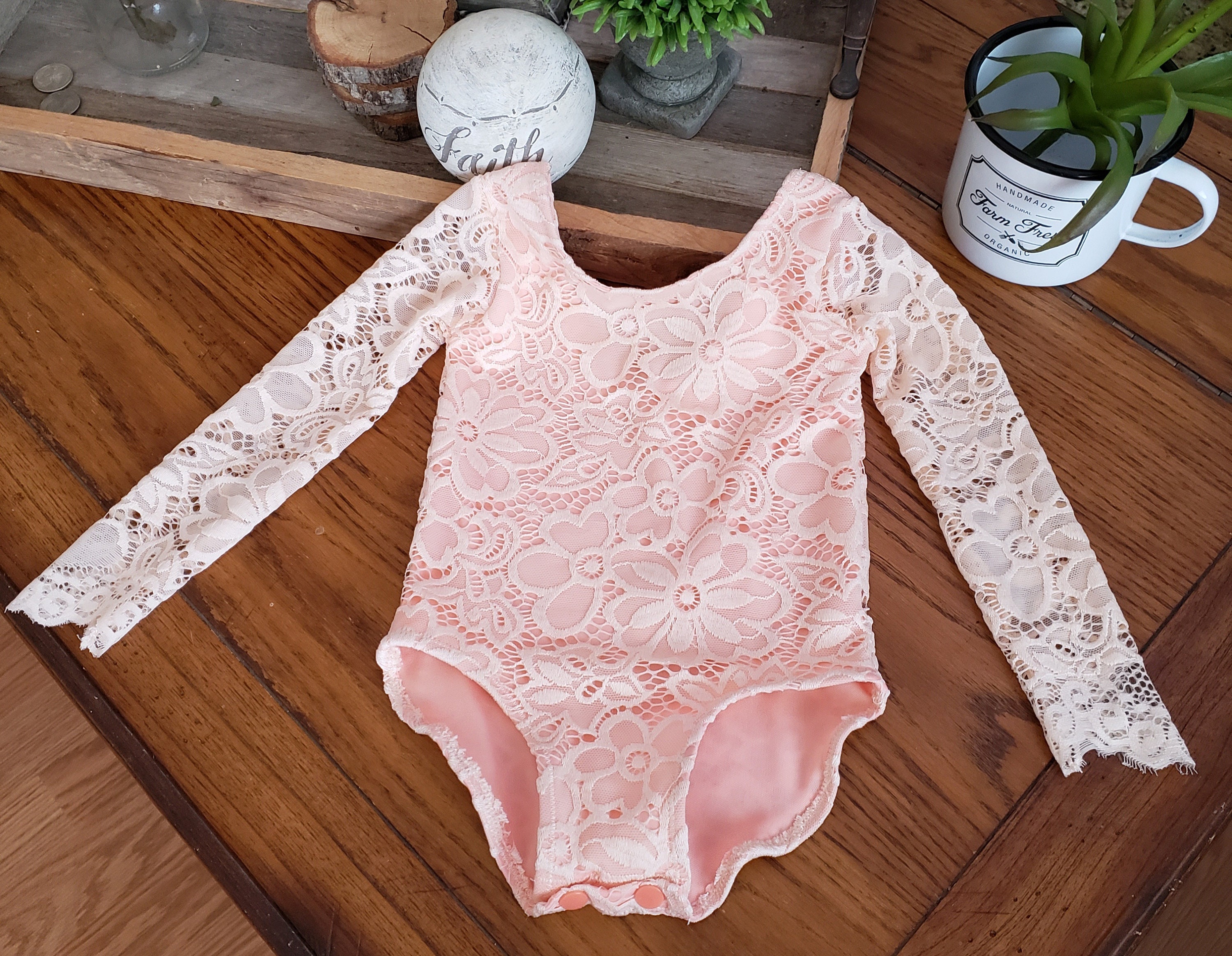 Peach Lace Leotard Peach Lace Bodysuit Peach Lace Etsy