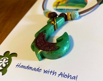 Maui Made Hawaiian Design Fish Hook Necklace