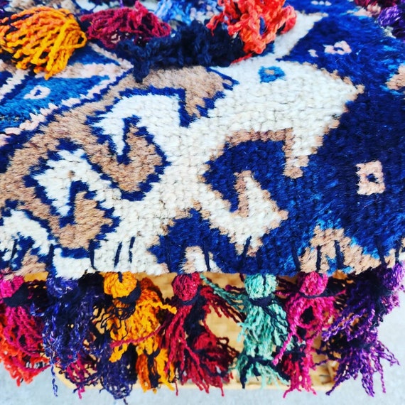 Vintage Large handmade fringed tribal bag ,gypsy … - image 8