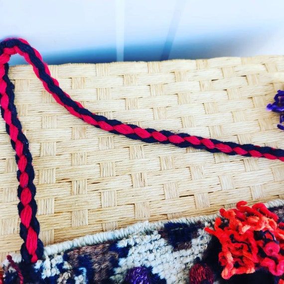 Vintage Large handmade fringed tribal bag ,gypsy … - image 4
