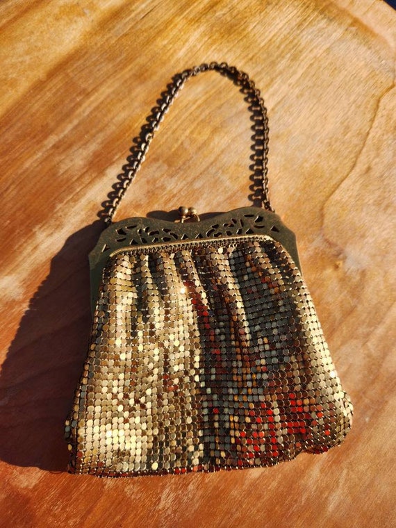 Vintage Gold Whiting & Davis Chainmail Purse - image 1