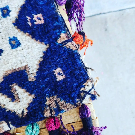 Vintage Large handmade fringed tribal bag ,gypsy … - image 10